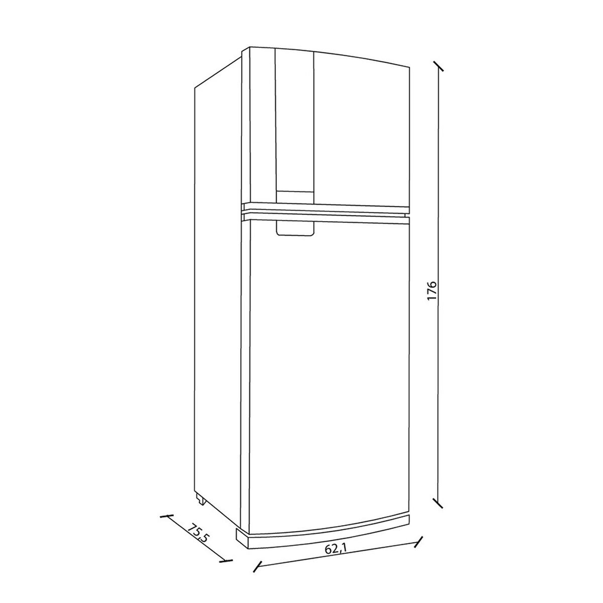 Refrigerador No Frost Whirlpool WRM45AB 375 lts.