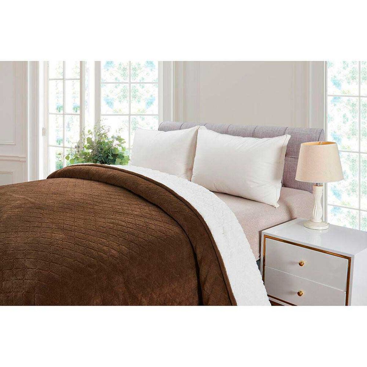 Plum&oacute;n Idetex Coral 2 Plazas Caf&eacute;