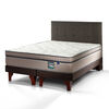 Cama Europea Flex Base Dividida 2 Plazas M&aacute;ximo Cobre + Respaldo Design Grafito