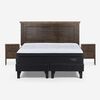 Cama Europea Rosen Base Dividida 2 Plazas Anna + Respaldo + 2 Veladores