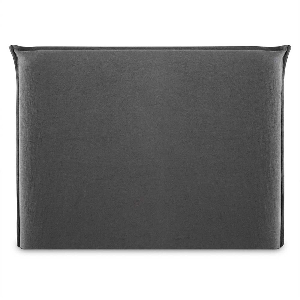 Cama Europea Cannon 2 Plazas Hybrid Cotton + Respaldo Lino Gris + Velador Volga
