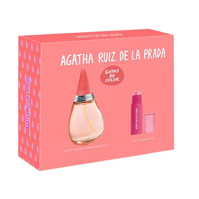 Imagen 1 del producto Set Perfume Agatha Ruiz de la Prada Mujer Gotas de Color Eau de Toilette 100 ml + Lip & Cheek Stick