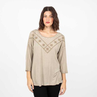 Polera Manga 3/4 Mujer Alma Cafe