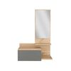 Mueble Recibidor Tuhome Flotante Viena Duna y Plomo 