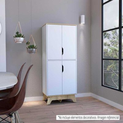 TUHOME Alacena TuHome 4 Puertas Bi Color Blanco Duna