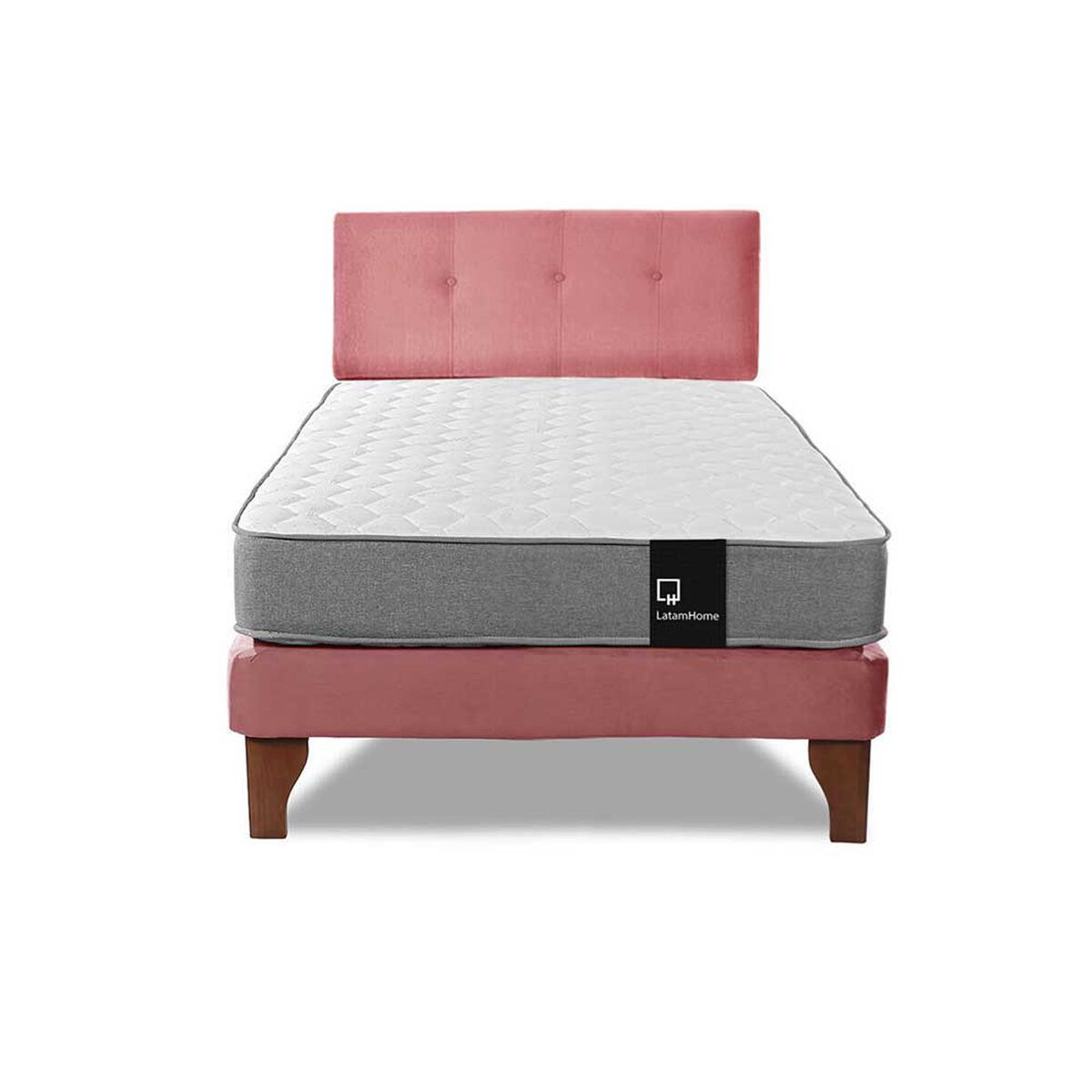 Cama Europea Latam Home 1,5 Plazas Zen Best Palo Rosa