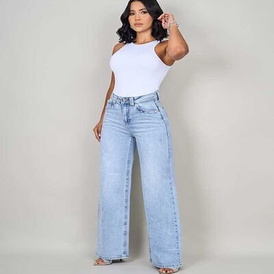 JEANS WIDE LEG BRILLOS MUJER MOST WANTED