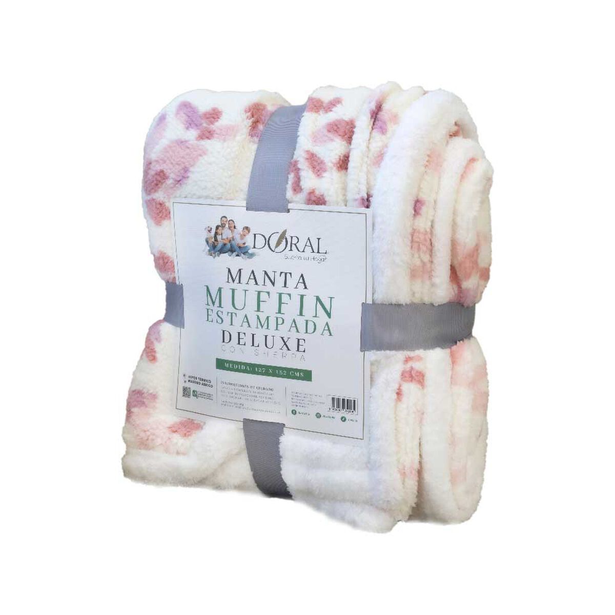 Manta Doral Muffin Estampada 127x152 cm D1