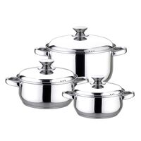 Batería de Cocina Acero Inoxidable Fantuzzi Pavia Plateado 6 Piezas