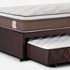 Cama Nido Rosen 1,5 Plazas New Style 6  + Respaldo Tabor Caramelo