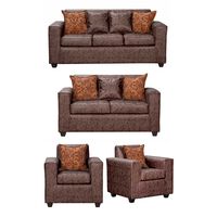 Juego de Living Black Factory Ezeiza Sofá 3 Cuerpos + Sofá 2 Cuerpos + Dos Sillones 1 Cuerpo Chocolate