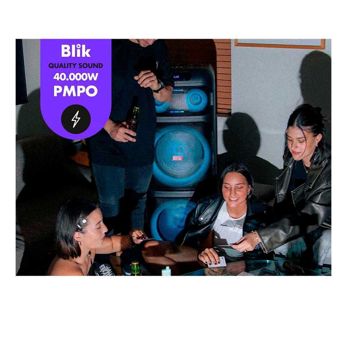 Parlante Bluetooth Blik Light Up 900 Negro