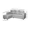 Sofá Seccional Derecho Diseño A&M Home Denis 3 Cuerpos Gris