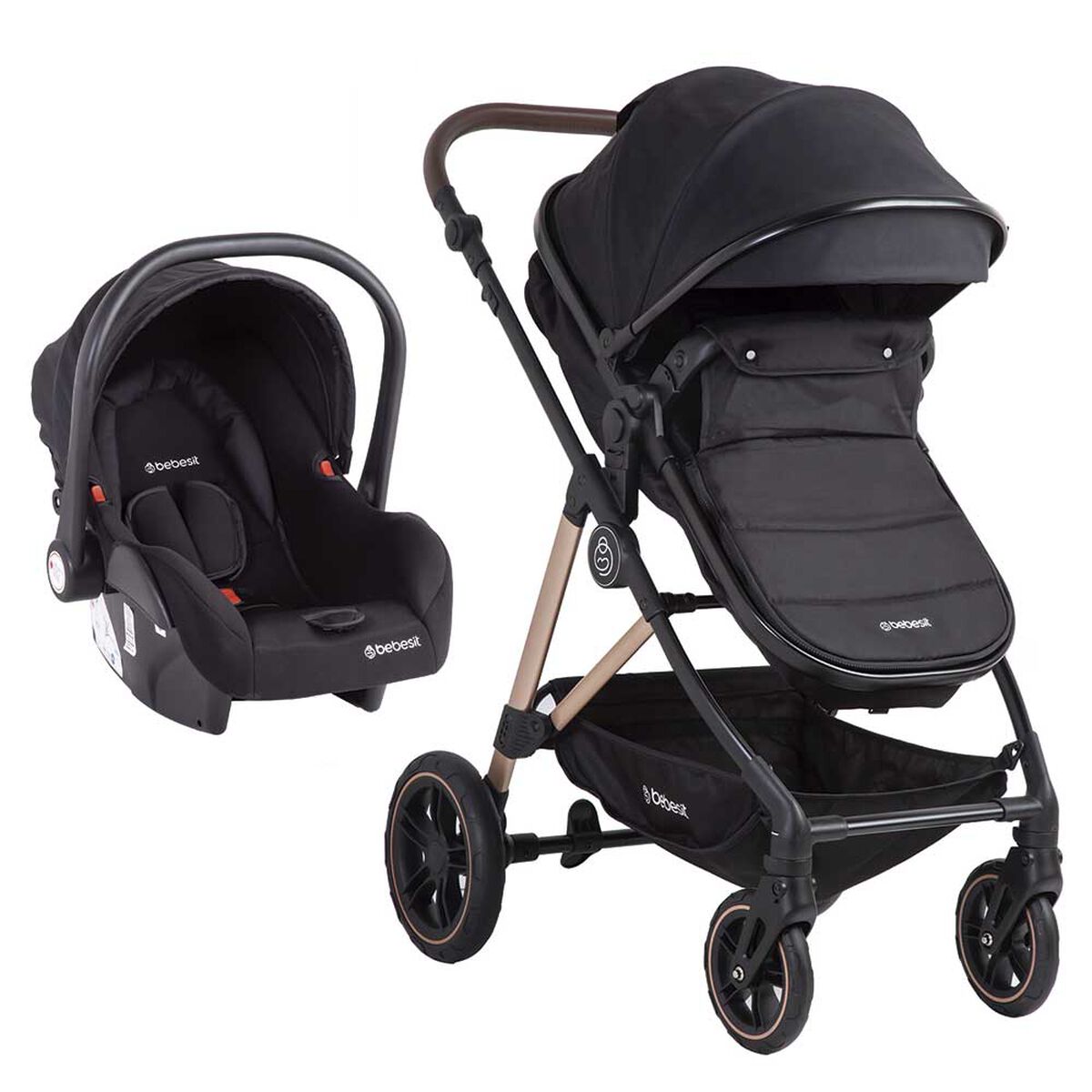 Coche Travel System Neo Negro Bebesit