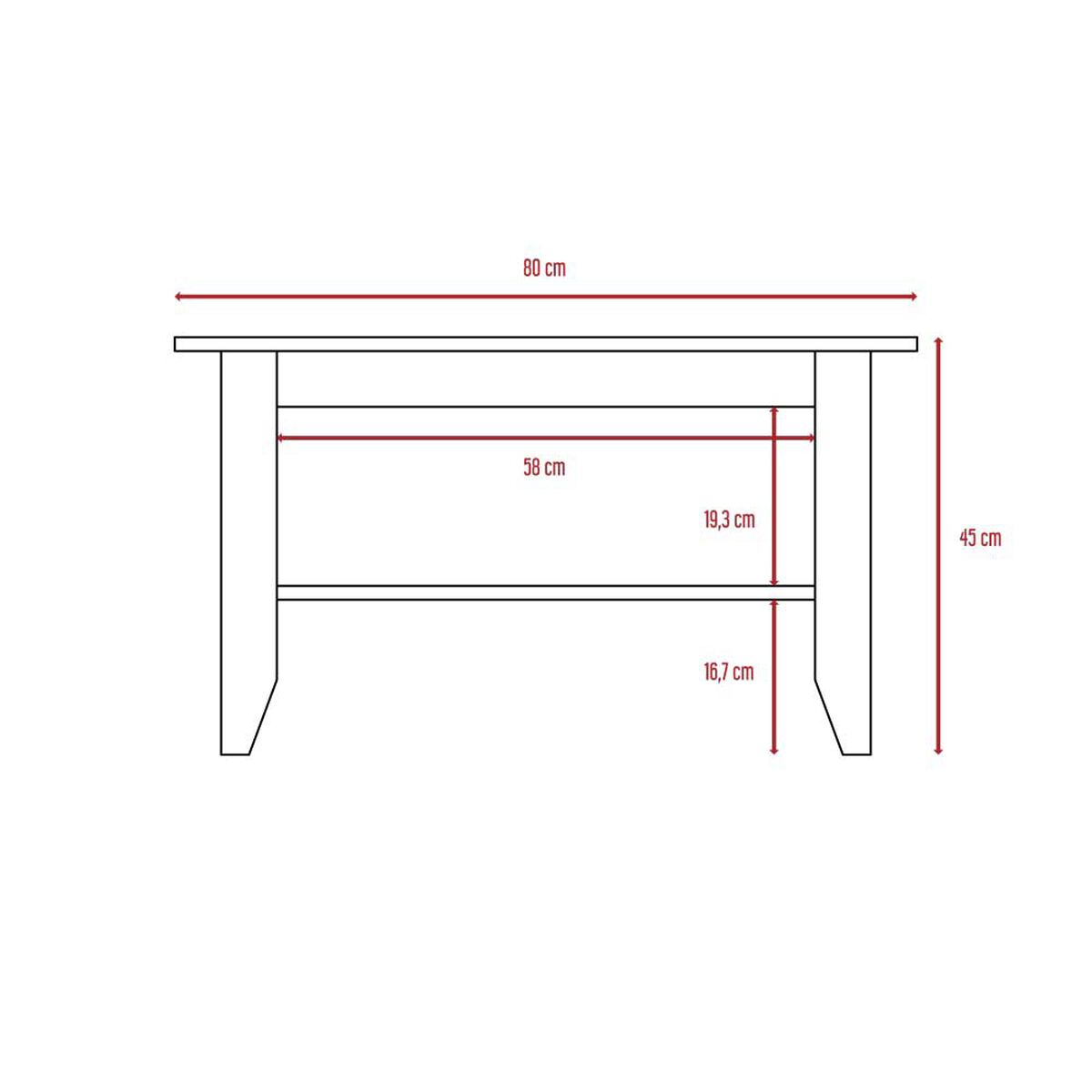 Rack TV Hasta 65" + Mesa de Centro + Mesa de Arrimo TuHome Essential Wengue