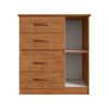 Cómoda Home Mobili Cordoba 4 Cajones 1 Puerta Café