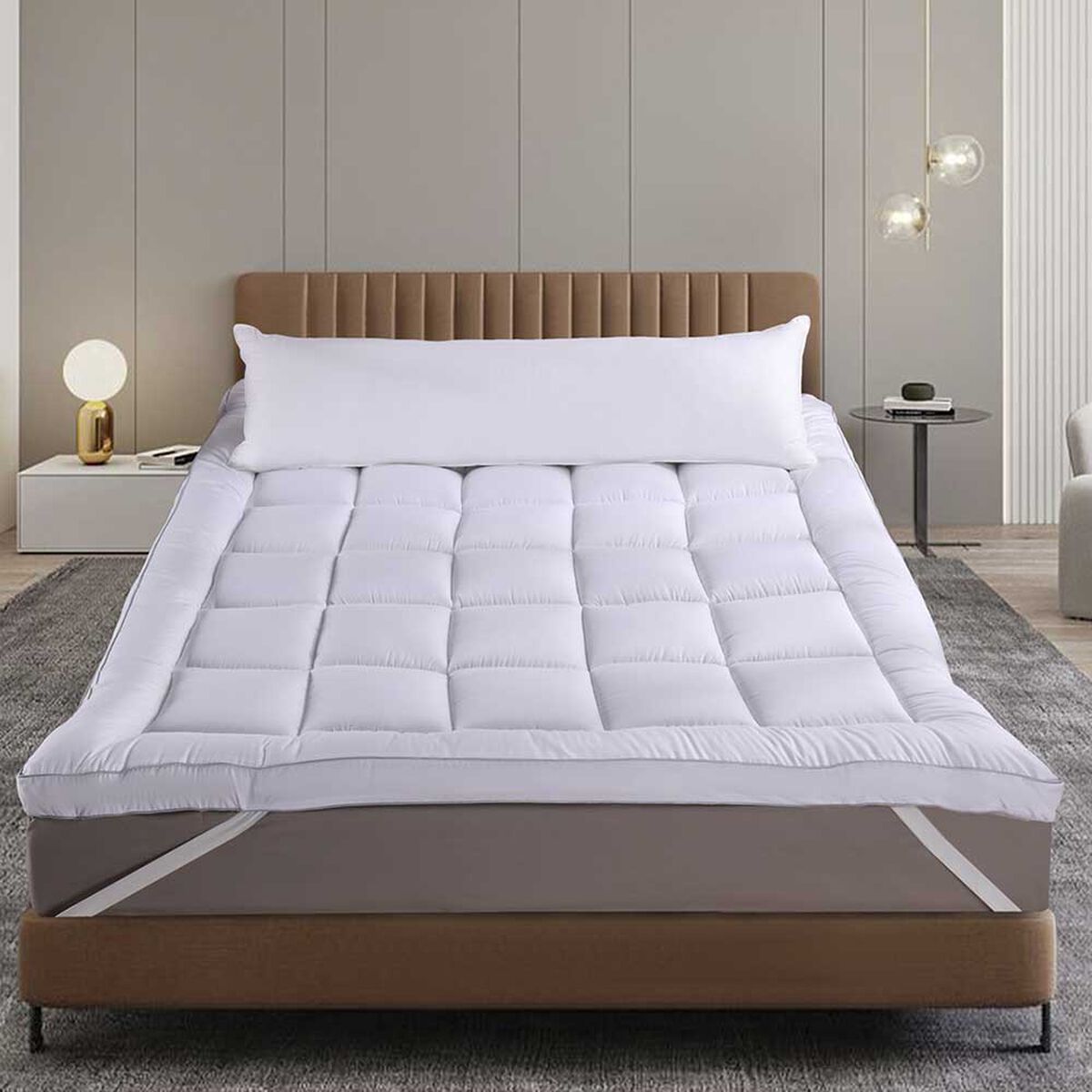 Topper Illusions 1 Plaza Microfibra Blanco