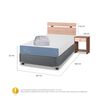 Cama Americana CIC 1 Plaza Excellence + Respaldo + 1 Velador Olmo + Almohada + Plumón
