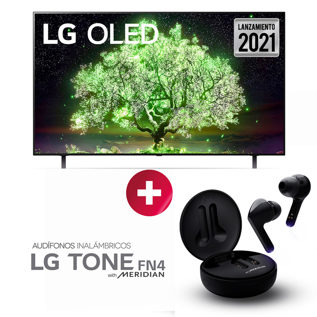 OLED 48" LG Oled48A1PSA Smart TV 4K UHD 2021 + Audífonos FN4