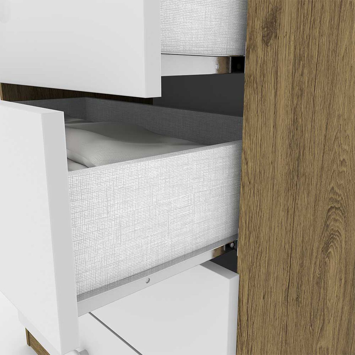 Cómoda Home Mobili Bixar 4 Cajones Blanco