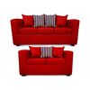 Juego de Living Elegant Detail Santa Fe Sofá 3 Cuerpos + Sofá 2 Cuerpos Rojo