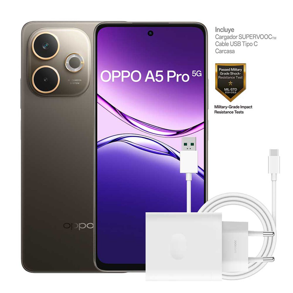 Celular OPPO A5 Pro 5G 256 GB 6.67&ldquo; Caf&eacute;