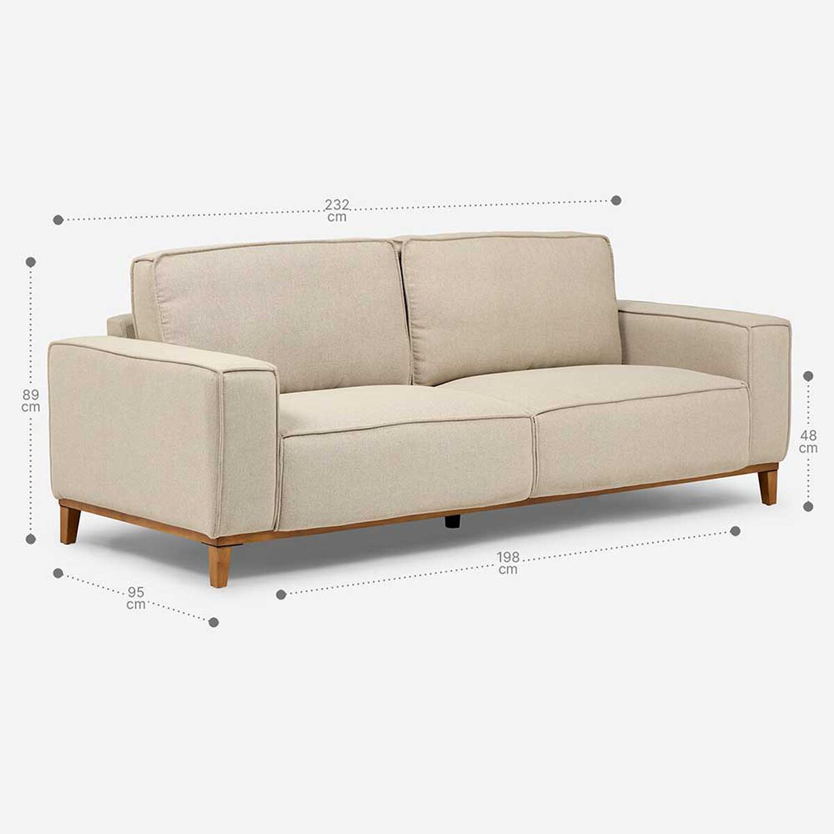 Sof&aacute; Rosen Mombasa 3.5 Cuerpos Beige