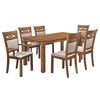 Juego de Comedor Zoy Home Capri 4 Sillas 2 Sitiales Beige