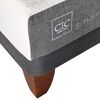 Cama Europea CIC Base Dividida 2 Plazas Smart + Respaldo + 2 Veladores New Torino Caramelo