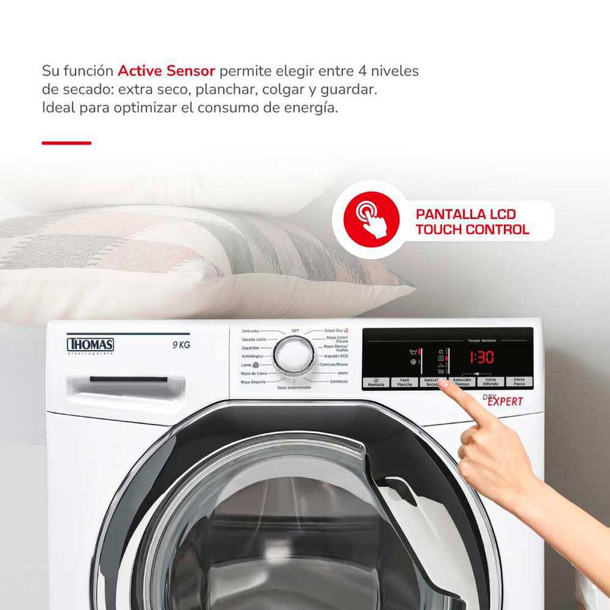 Secadora de Ropa Thomas TH-D9KC 9 kg. Por Condensaci&oacute;n