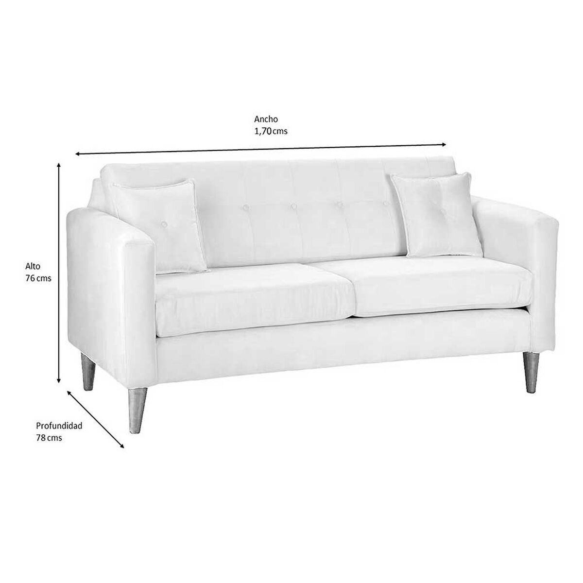 Sof&aacute; Bodevir New Retro Felpa 01 3 Cuerpos Rojo