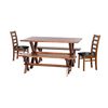Juego de Comedor Latam Home Sevilla Burgos 2 Sillas + 2 Bancas Cuero Kentucky Negro