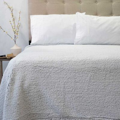 Imagen 2 del producto Frazada Poliéster Doral 2 Plazas Deluxe Gris Claro