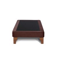 Base Europea Dividida Latam Home 1,5 Plazas Zen Tela Velvet Chocolate