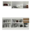 Mueble de Cocina Vekkahome Súper Smart 2 Cajones 9 Puertas Café