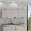 Mueble de Cocina Superior TuHome Gante 3 Puertas Rovere Niebla