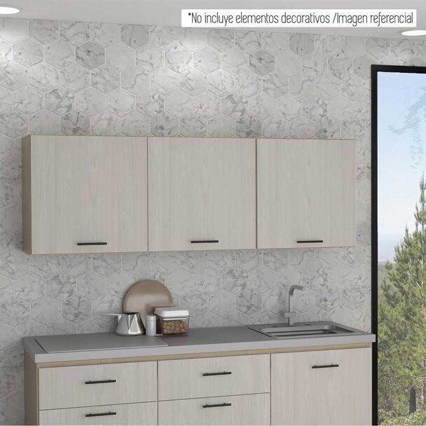 Mueble de Cocina Superior TuHome Gante 3 Puertas Rovere Niebla