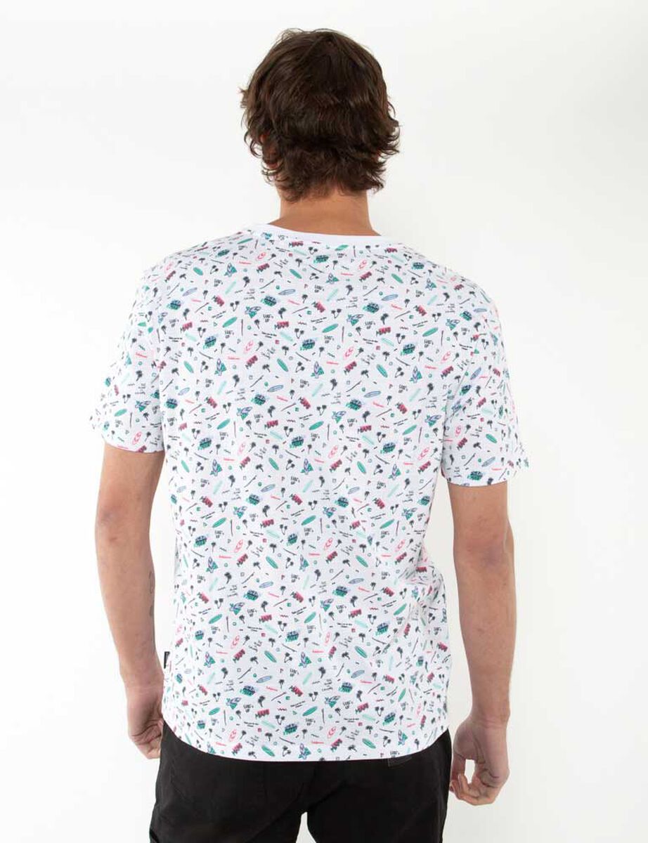 Polera Algodón Estampada Manga Corta Hombre Cutback