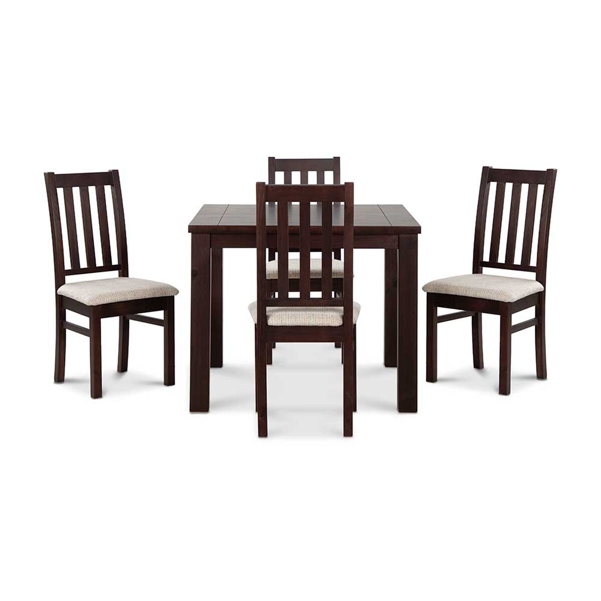 Juego de Comedor CIC Ñuble Chocolate 4 Sillas