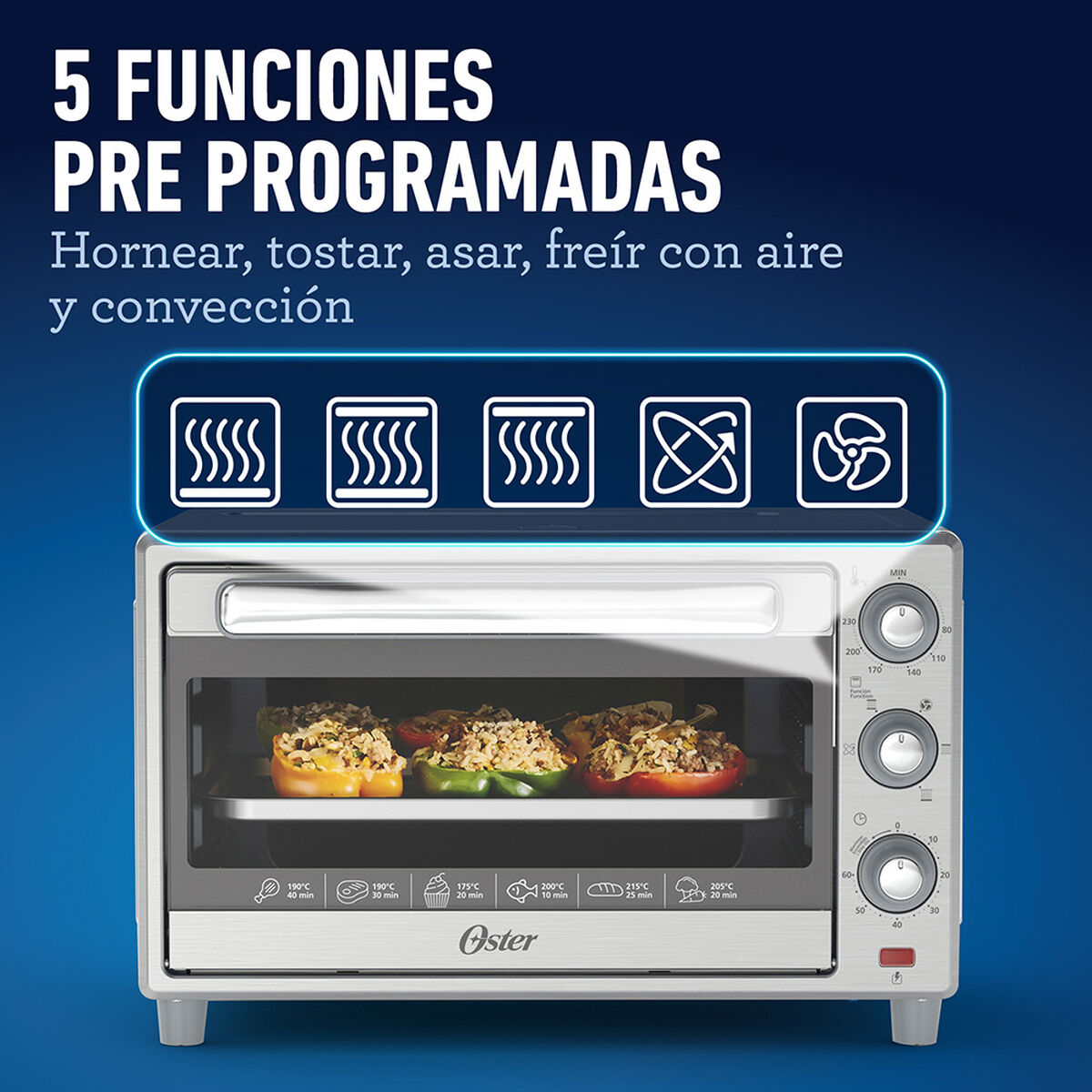 Horno con Freidora de Aire Oster TSSTTVLS25-052 25 lts.