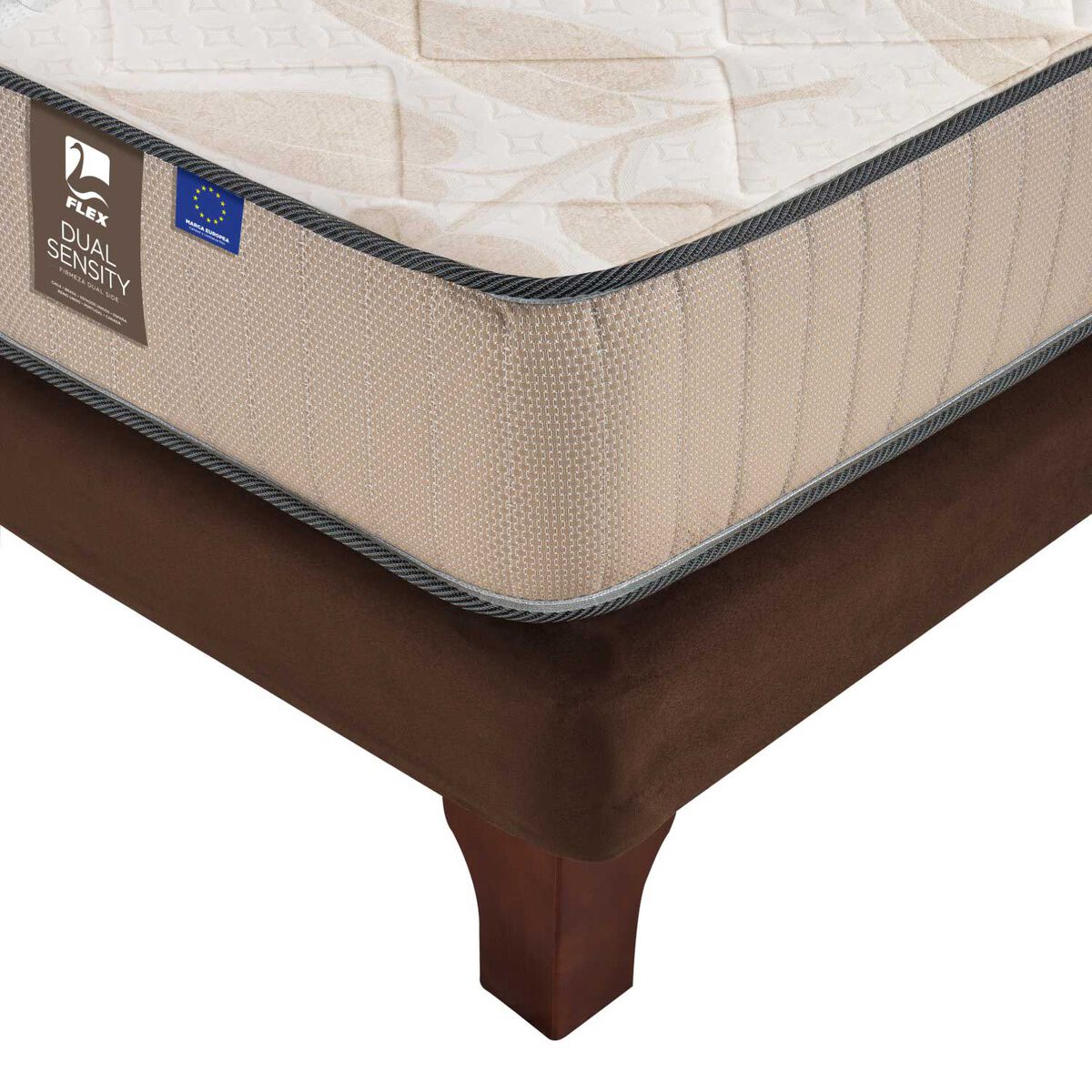 Cama Europea Flex Base Dividida King Dual Sensity