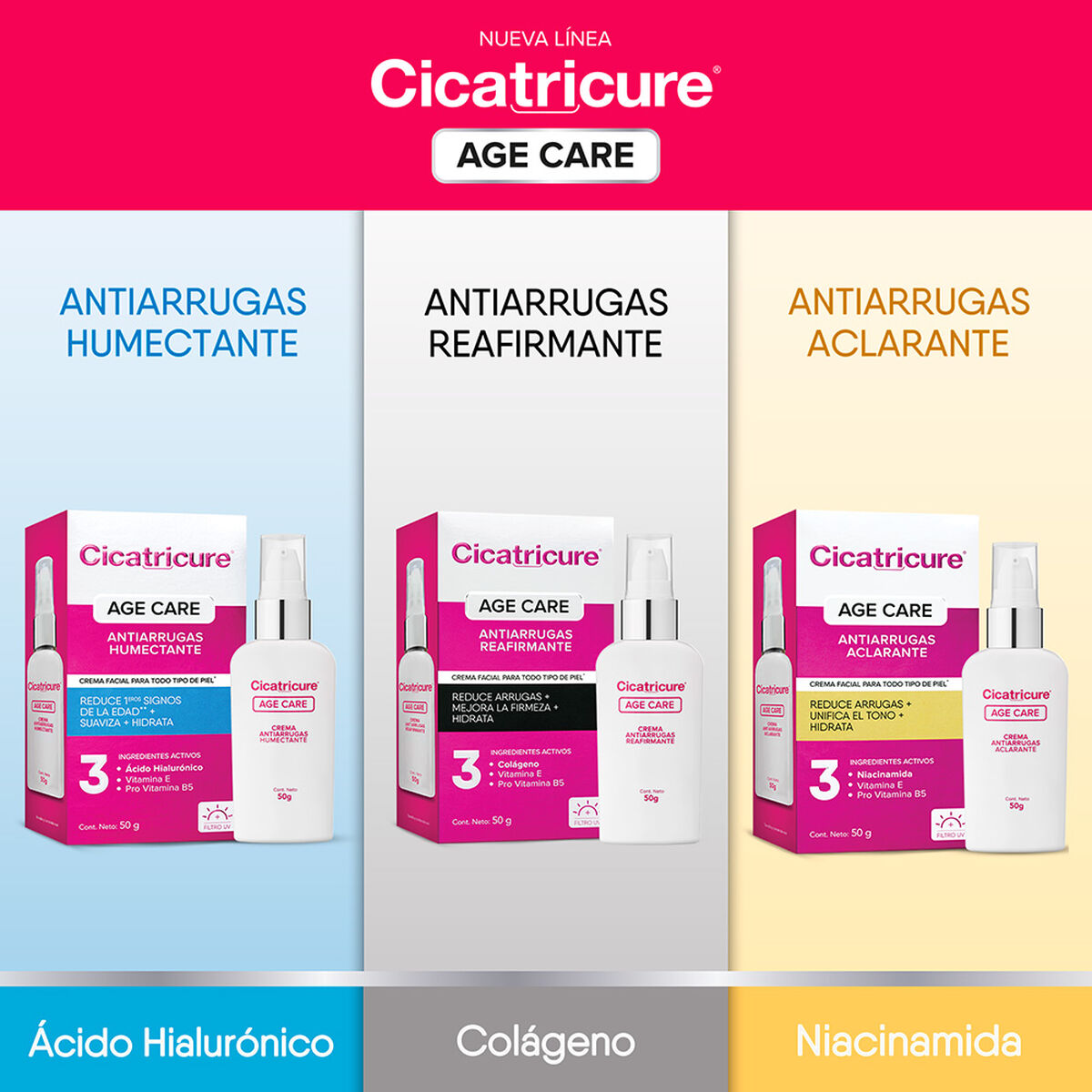 Cicatricure Age Care Crema Antiarrugas Humectante 50g.