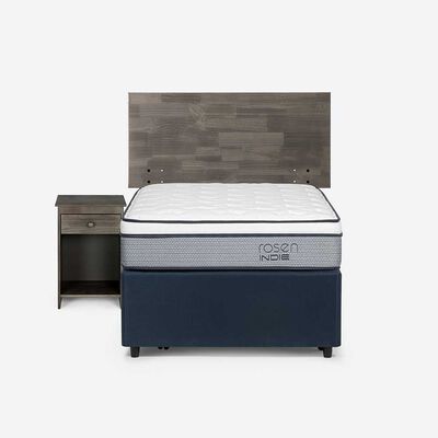 Imagen 1 del producto Diván Rosen 1,5 Plazas Indie + Respaldo + Velador Tabor Grafito