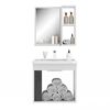 Combo Baño Vanitorio + Espejo Home Mobili Parati Blanco Gris