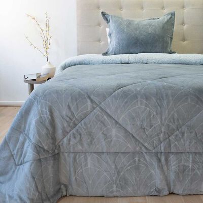 DORAL Cubrecama Doral 1.5 Plazas Outboss Estampado Nebula Sherpa D1