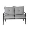 Juego de Living para Terraza Casanova Dover Sofá 2 Cuerpos + Dos Sillones 1 Cuerpo + Mesa de Centro Gris