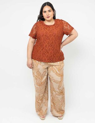 Imagen 2 del producto Polera Encaje Manga Corta Mujer Extralindas Color-1, Crudo, Fucsia, Morado, Negro