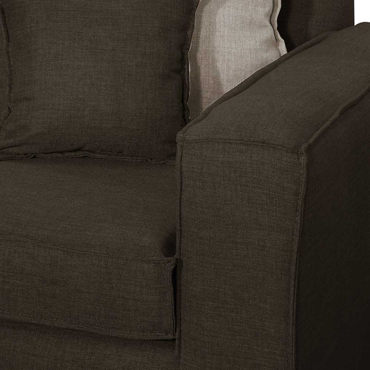 Sofá Black Factory Berta 3 Cuerpos Café