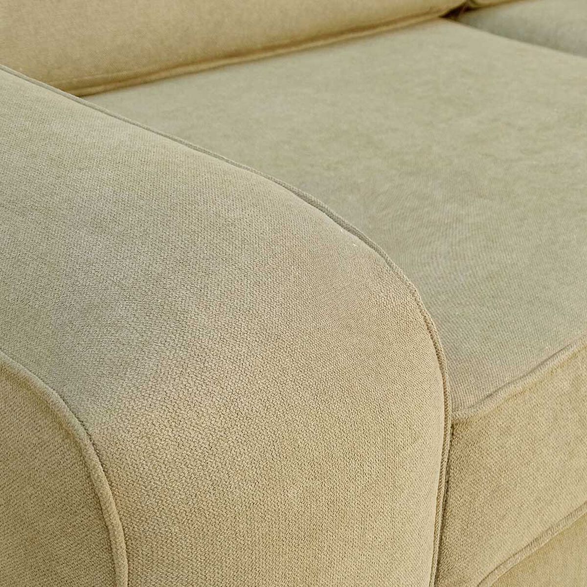 Sofá Elegant Detail Boston 2 Cuerpos Tela Beige