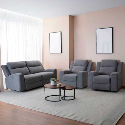 Sofá Reclinable Eléctrico Daniels SETKM807RS 4 Cuerpos Gris